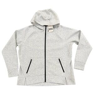 DSG Sport Fleece Full Zip Hoodie Women's Large Light Heather